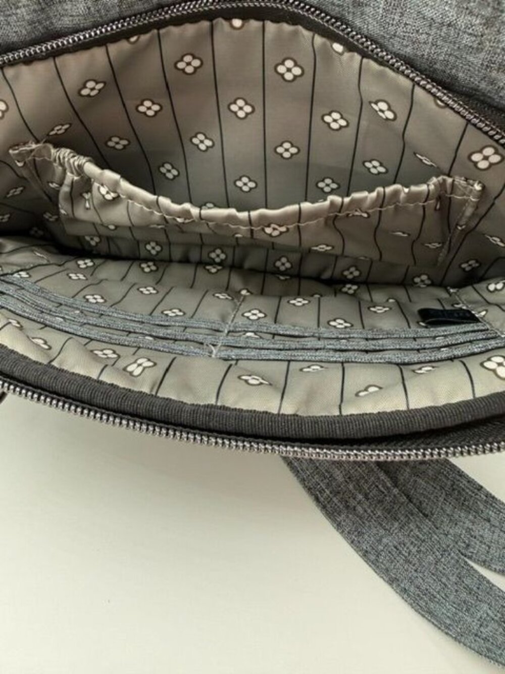 Lug Shimmy SE Heather Grey Quilted Crossbody RFID Organizer Travel Purse + Extra - Picture 6 of 11